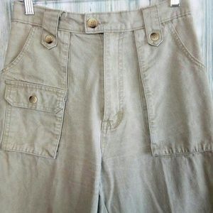 REI high waist khaki 5 pocket canvas pants
